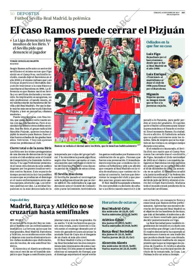 ABC MADRID 14-01-2017 página 50