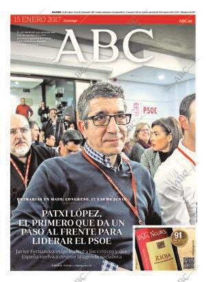 ABC MADRID 15-01-2017 página 1