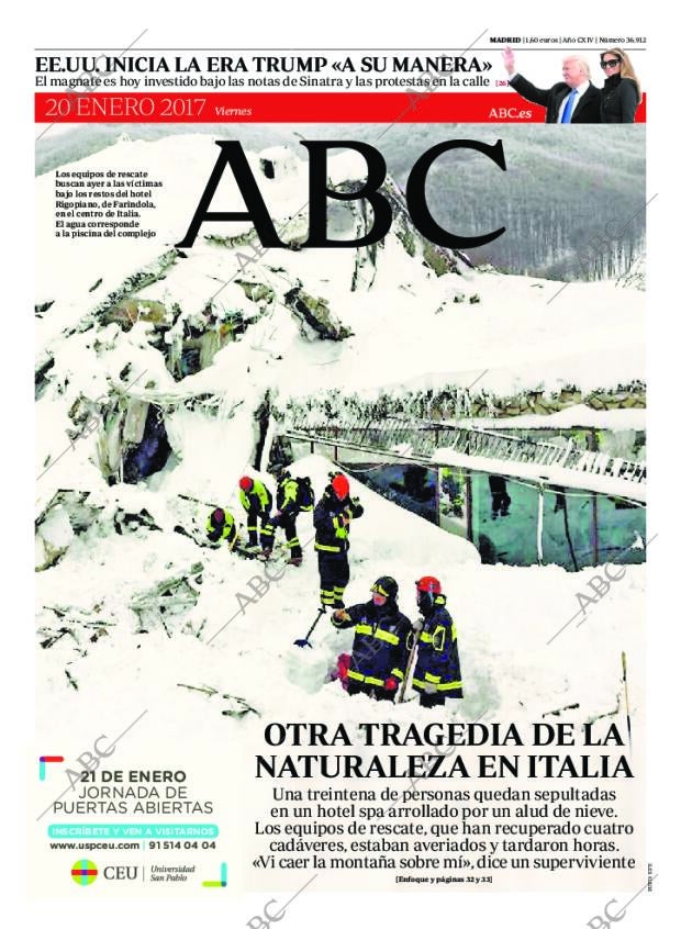 ABC MADRID 20-01-2017 página 1