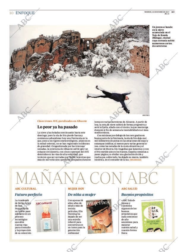 Periódico ABC MADRID 20-01-2017,portada - Archivo ABC