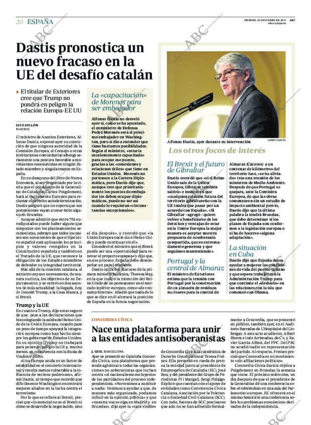 ABC MADRID 20-01-2017 página 20