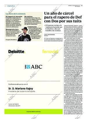 ABC MADRID 20-01-2017 página 22