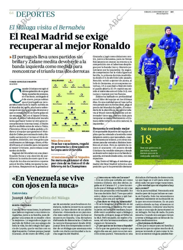 ABC MADRID 21-01-2017 página 64