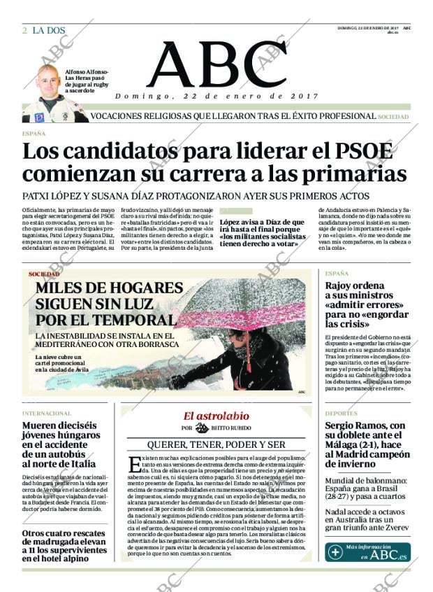 ABC MADRID 22-01-2017 página 2