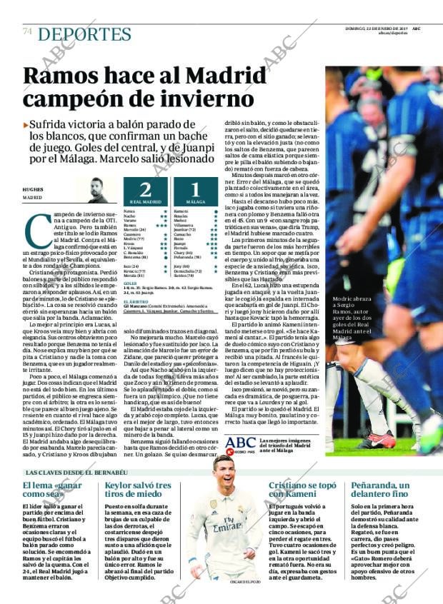 ABC MADRID 22-01-2017 página 74
