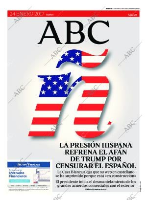 ABC MADRID 24-01-2017 página 1