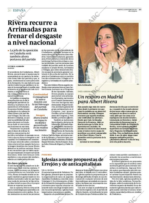 ABC MADRID 24-01-2017 página 20