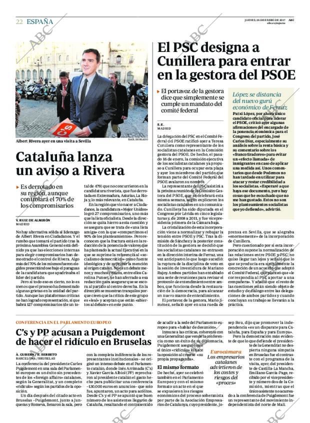 ABC MADRID 26-01-2017 página 22