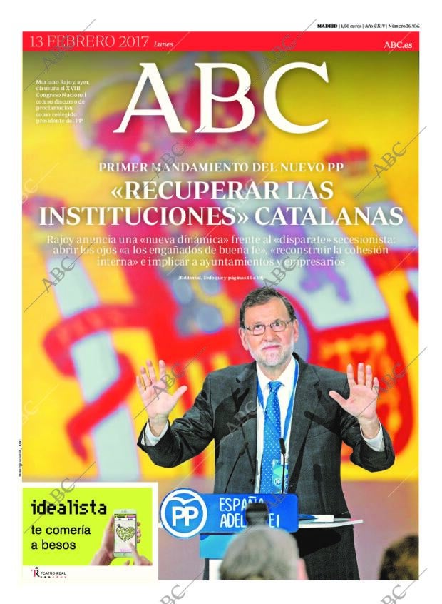 ABC MADRID 13-02-2017 página 1