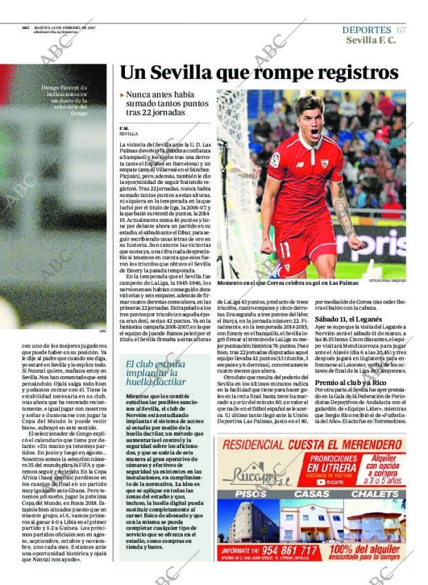 ABC SEVILLA 14-02-2017 página 67
