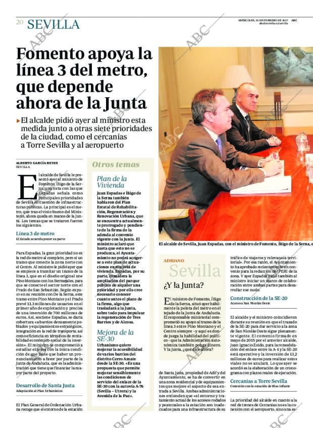ABC SEVILLA 15-02-2017 página 20