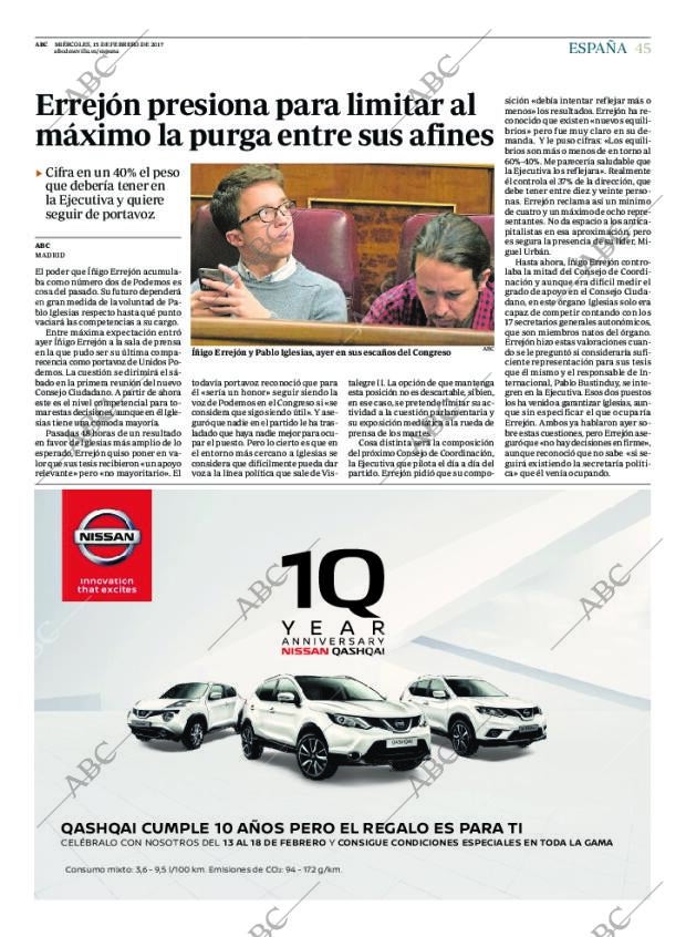 ABC SEVILLA 15-02-2017 página 45
