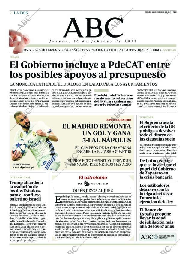 ABC MADRID 16-02-2017 página 2