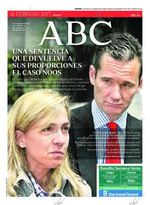 ABC MADRID 18-02-2017 página 1