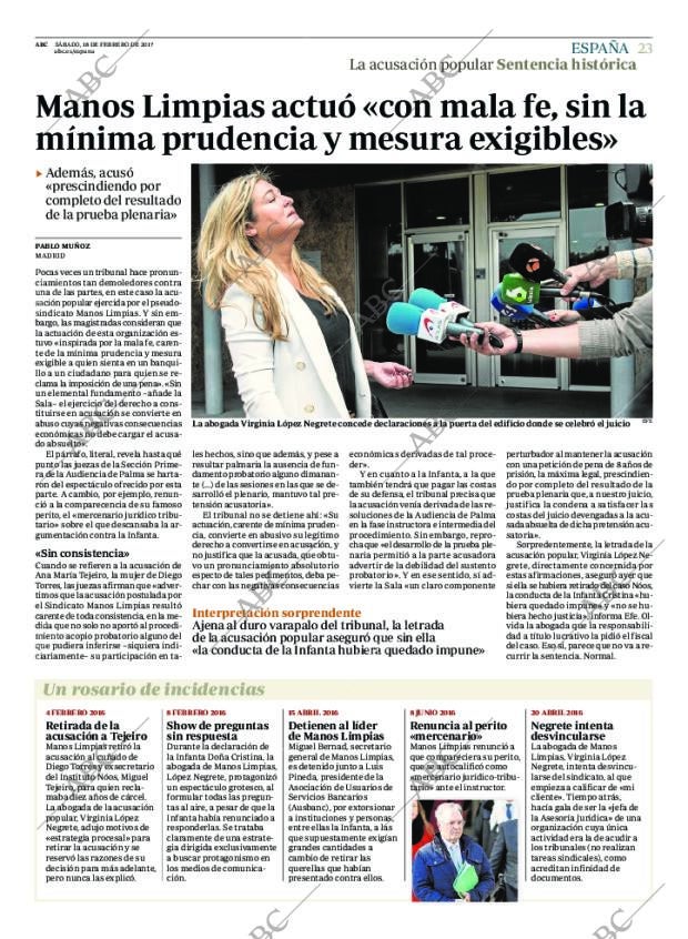 ABC MADRID 18-02-2017 página 23