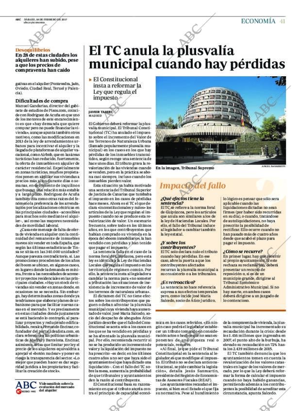 ABC MADRID 18-02-2017 página 41