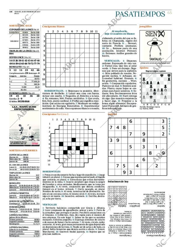 ABC MADRID 18-02-2017 página 65