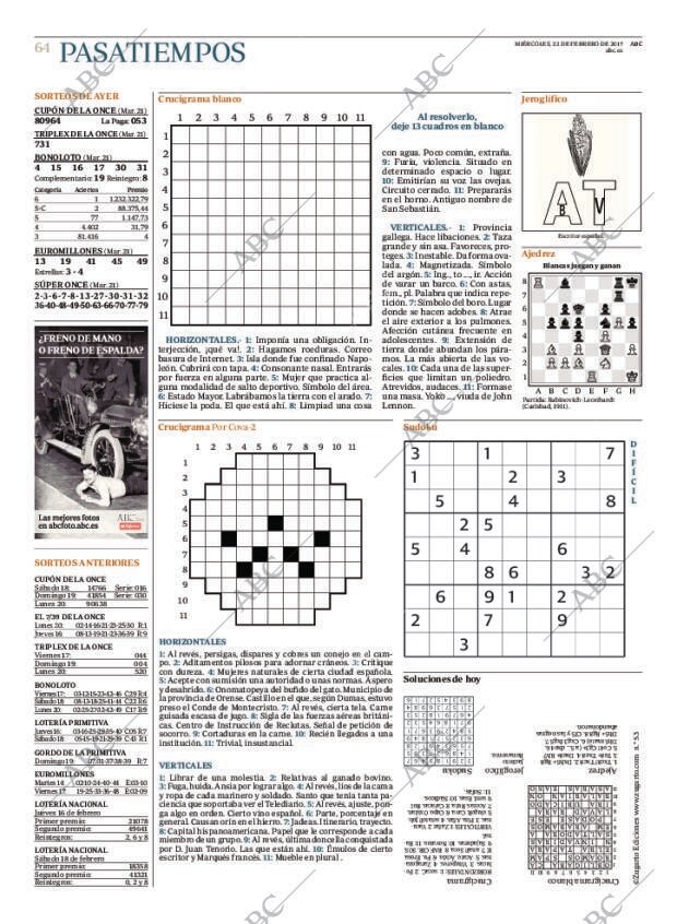 ABC MADRID 22-02-2017 página 64