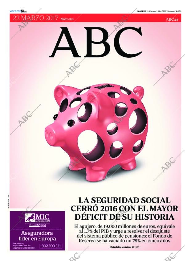ABC MADRID 22-03-2017 página 1