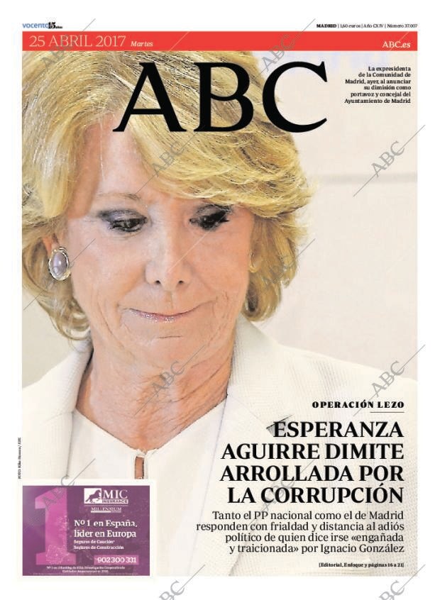 ABC MADRID 25-04-2017 página 1