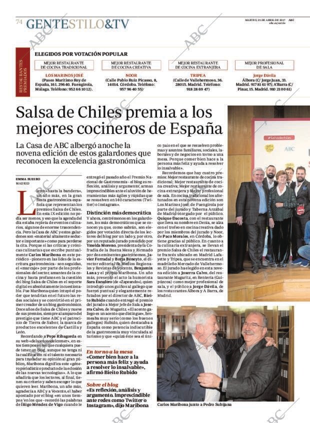 ABC MADRID 25-04-2017 página 74