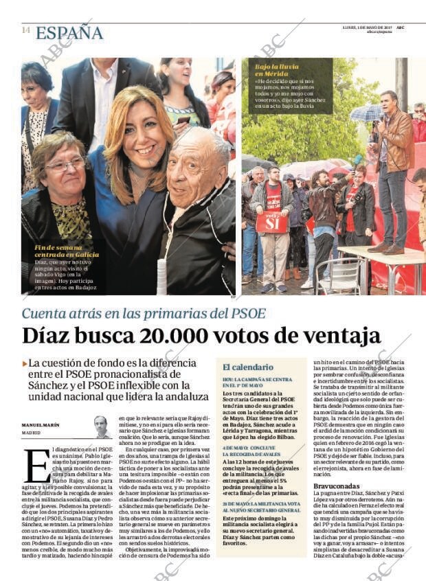 ABC MADRID 01-05-2017 página 14