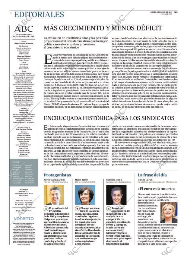 ABC MADRID 01-05-2017 página 4