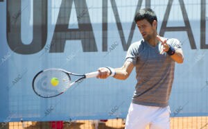 En la Imagen, entrenamiento de Novak Djokovic