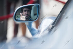 Fernando Alonso en una campaña contra accidentes de tráfico por el alcohol