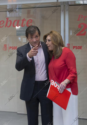 bate de Primarias en el Psoe, con Patxi López, Susana Díaz y Pedro Sánchez