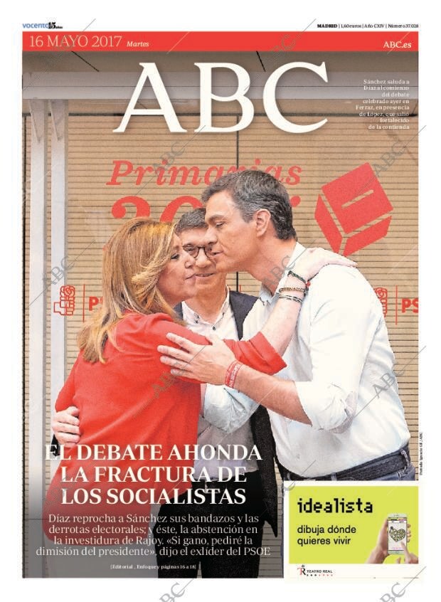 ABC MADRID 16-05-2017 página 1