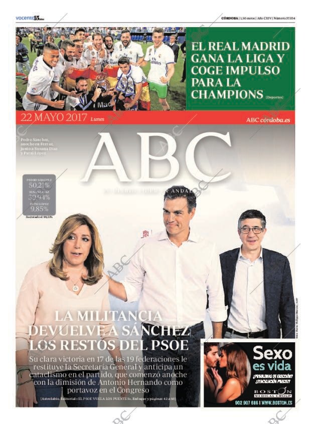 ABC CORDOBA 22-05-2017 página 1