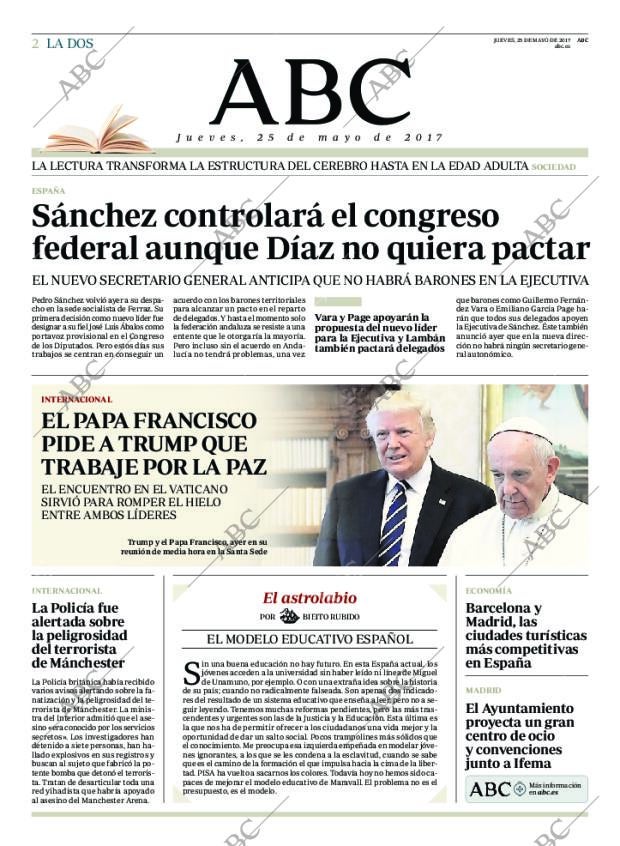 ABC MADRID 25-05-2017 página 2