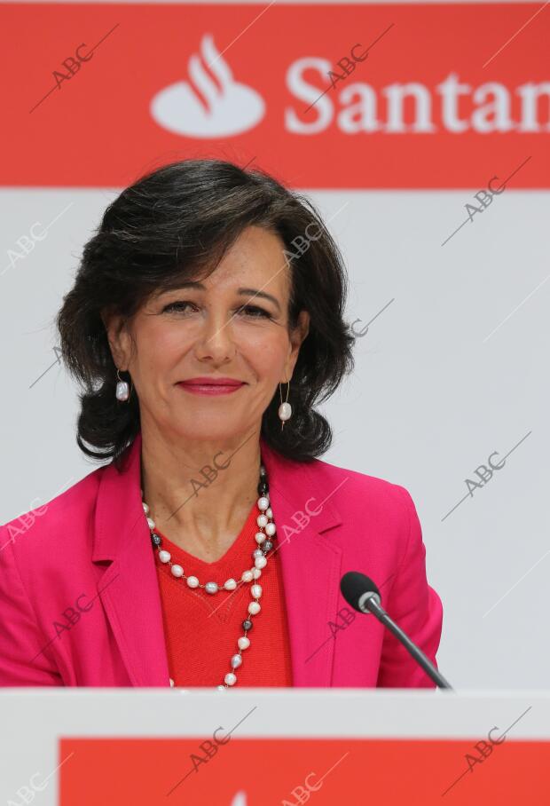 Rueda de prensa de Ana Patricia Botín presidenta del Banco Santander para...