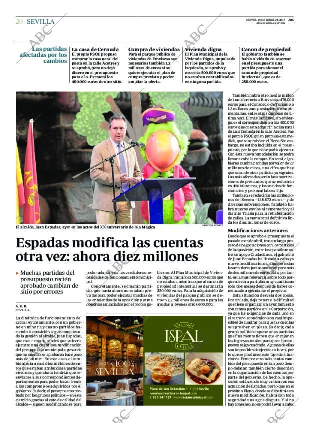 ABC SEVILLA 29-06-2017 página 20