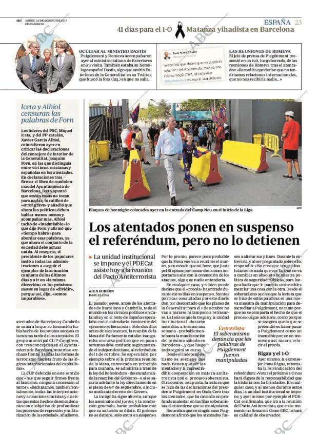 ABC MADRID 21-08-2017 página 23