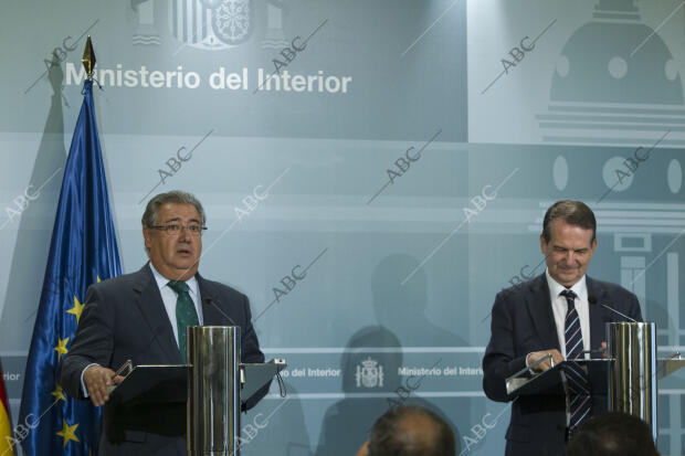 Reunión de el ministro del Interior Juan Ignacio Zoido con Abel Caballero,...