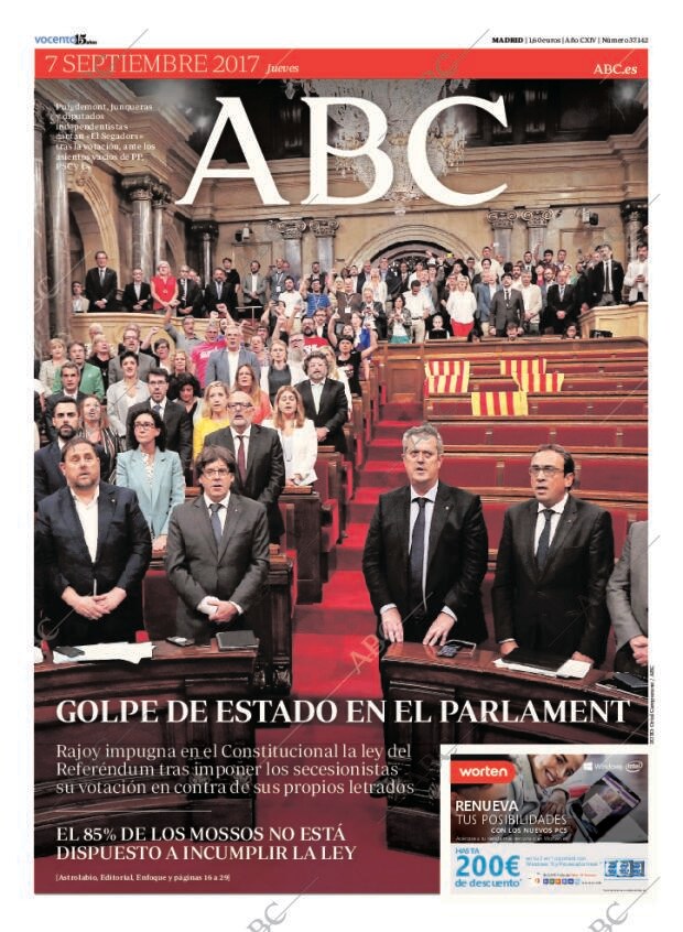 ABC MADRID 07-09-2017 página 1