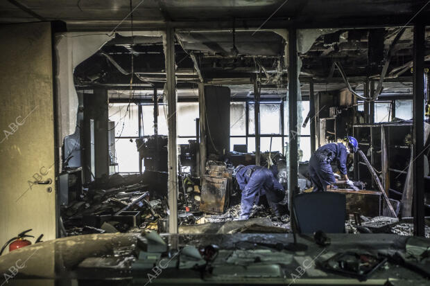 Incendio en la ciudad de la justicia de Valencia