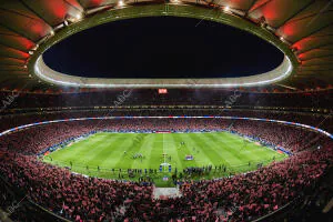 Partido inaugural de estadio Wanda Metropolitano, entre el Atlético de Madrid y...