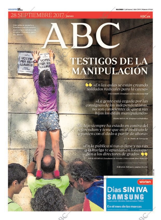 ABC MADRID 28-09-2017 página 1