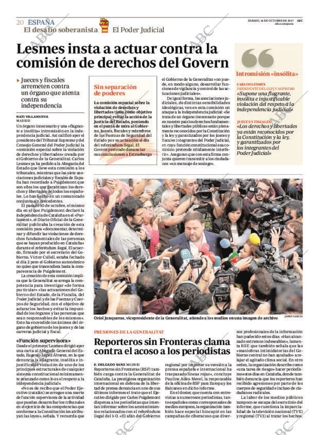ABC MADRID 14-10-2017 página 20