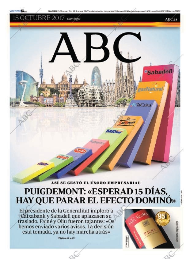 ABC MADRID 15-10-2017 página 1