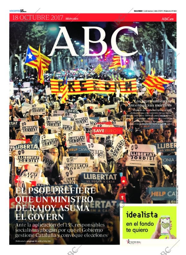 ABC MADRID 18-10-2017 página 1