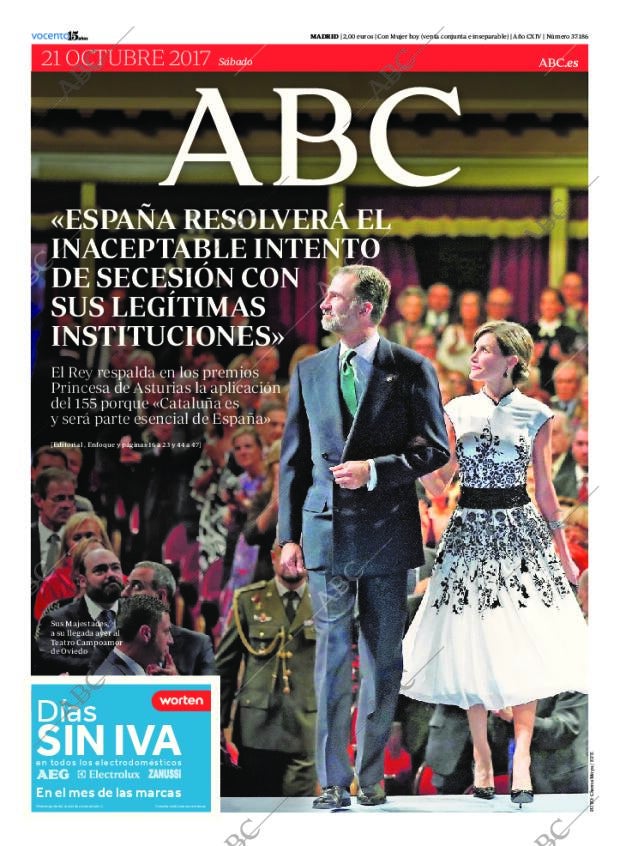 ABC MADRID 21-10-2017 página 1