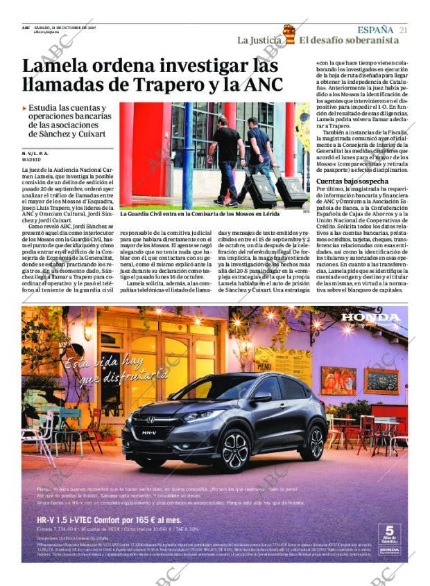 ABC MADRID 21-10-2017 página 21