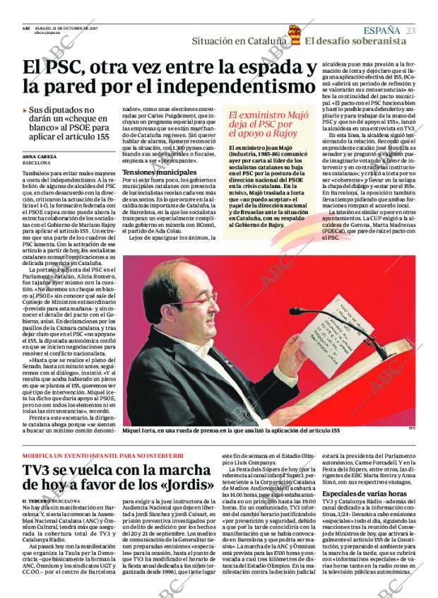 ABC MADRID 21-10-2017 página 23