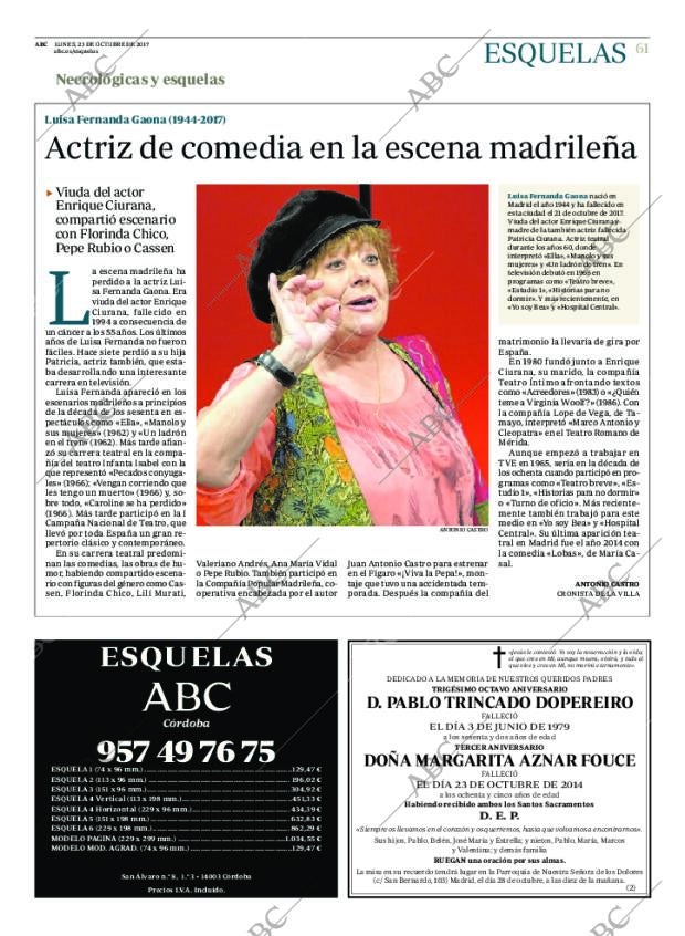 ABC CORDOBA 23-10-2017 página 61