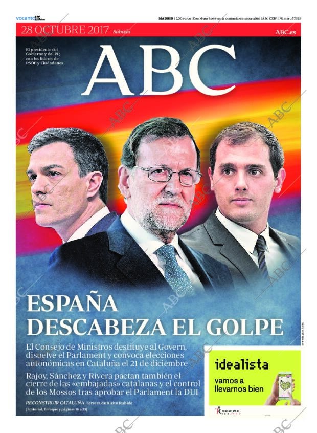 ABC MADRID 28-10-2017 página 1