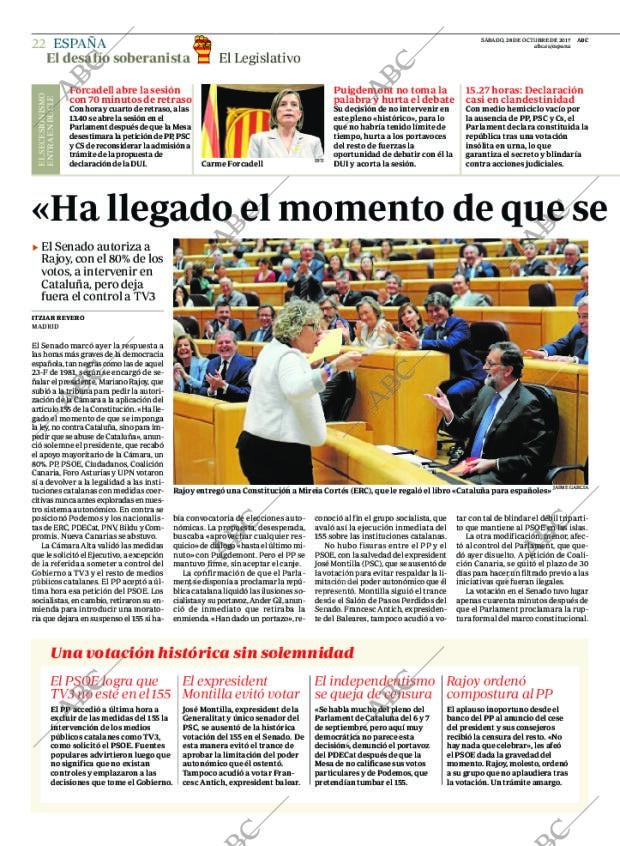 ABC MADRID 28-10-2017 página 22